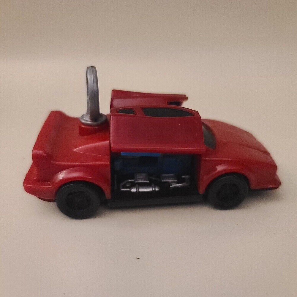 Vintage McDonald's Mattel Hot Wheels 1993 DeLorean Red Plastic Turn Key Car